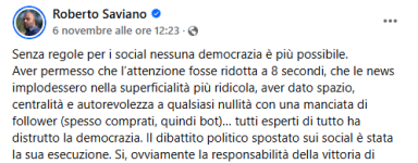 Saviano, suo malgrado, spiega perché Trump ha vinto (di Franco Marino)